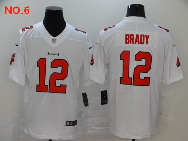 Men's Tampa Bay Buccaneers #12 Tom Brady Jesey NO.6;